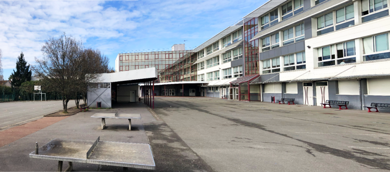 La cour de récréation du collège Jean Moulin, avant les travaux de réaménagement qui se dérouleront à partir de juillet 2025.