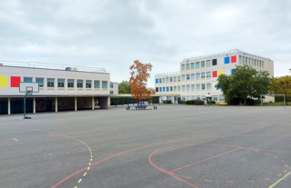 La cour de récréation du collège La Courtille, avant les travaux prévus à l’été 2026.
