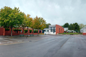La cour de récréation du collège Victor Hugo, avant les travaux de végétalisation
